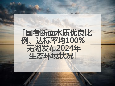 国考断面水质优良比例、达标率均100% 芜湖发布2024年生态环境状况