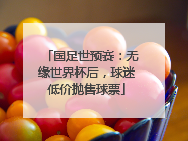 国足世预赛：无缘世界杯后，球迷低价抛售球票