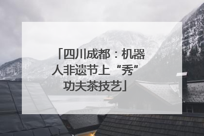 四川成都：机器人非遗节上“秀”功夫茶技艺