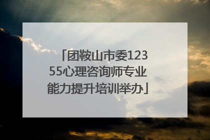 团鞍山市委12355心理咨询师专业能力提升培训举办