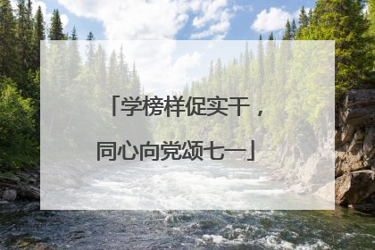 学榜样促实干，同心向党颂七一