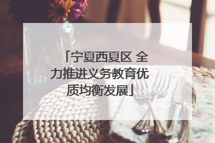 宁夏西夏区 全力推进义务教育优质均衡发展