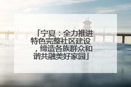 宁夏：全力推进特色完整社区建设，缔造各族群众和谐共融美好家园