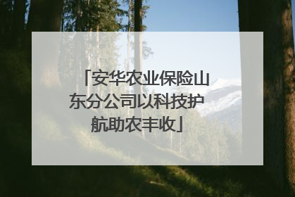 安华农业保险山东分公司以科技护航助农丰收