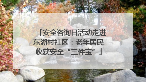 安全咨询日活动走进东湖村社区：老年居民收获安全“三件宝”