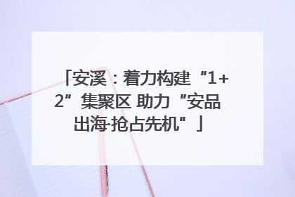 安溪：着力构建“1+2”集聚区 助力“安品出海·抢占先机”