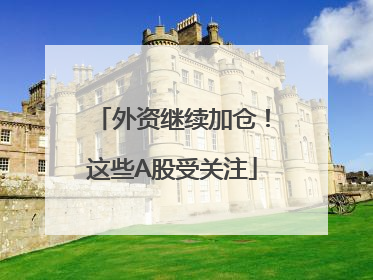 外资继续加仓！这些A股受关注