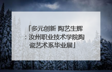 多元创新 陶艺生辉：汝州职业技术学院陶瓷艺术系毕业展