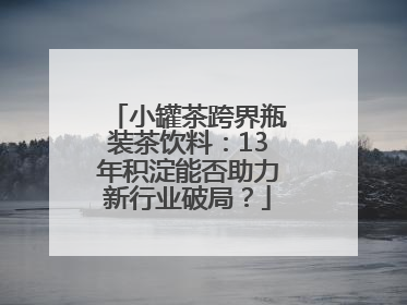 小罐茶跨界瓶装茶饮料：13年积淀能否助力新行业破局？