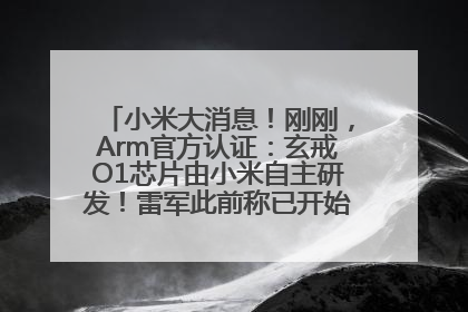 小米大消息！刚刚，Arm官方认证：玄戒O1芯片由小米自主研发！雷军此前称已开始大规模量产