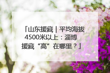 山东援藏｜平均海拔4500米以上：淄博援藏“高”在哪里？