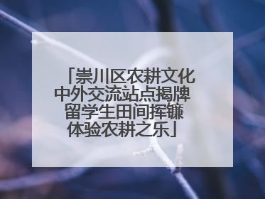 崇川区农耕文化中外交流站点揭牌 留学生田间挥镰体验农耕之乐