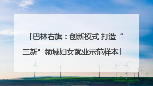巴林右旗：创新模式 打造“三新”领域妇女就业示范样本