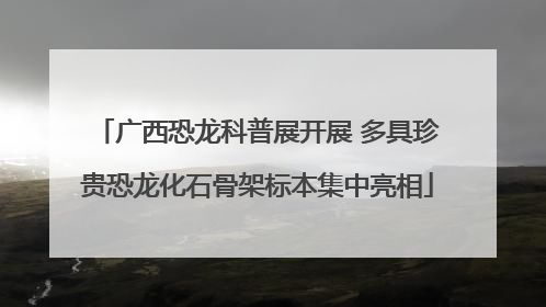 广西恐龙科普展开展 多具珍贵恐龙化石骨架标本集中亮相