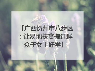 广西贺州市八步区：让易地扶贫搬迁群众子女上好学