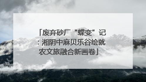 废弃砂厂“蝶变”记：湘阴中麻贝乐谷绘就农文旅融合新画卷