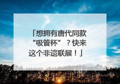 想拥有唐代同款“吸管杯”？快来这个非遗联展！
