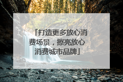 打造更多放心消费场景，擦亮放心消费城市品牌
