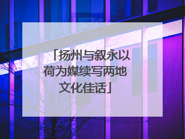 扬州与叙永以荷为媒续写两地文化佳话
