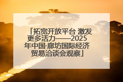 拓宽开放平台 激发更多活力——2025年中国·廊坊国际经济贸易洽谈会观察