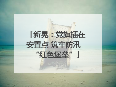 新晃：党旗插在安置点 筑牢防汛“红色堡垒”