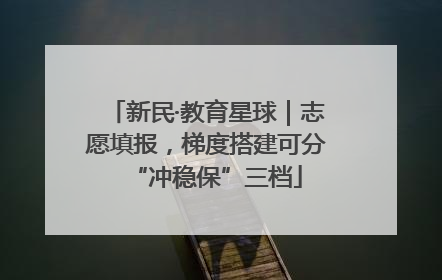 新民·教育星球｜志愿填报，梯度搭建可分“冲稳保”三档