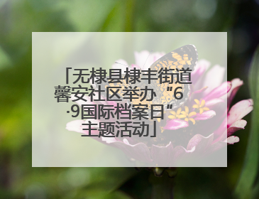 无棣县棣丰街道馨安社区举办“6·9国际档案日”主题活动