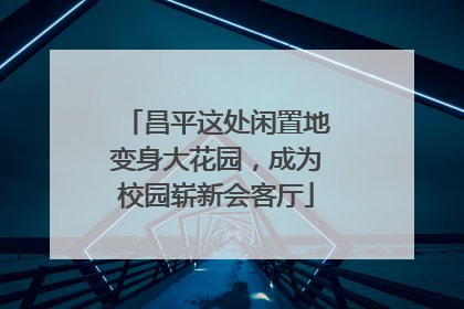 昌平这处闲置地变身大花园，成为校园崭新会客厅