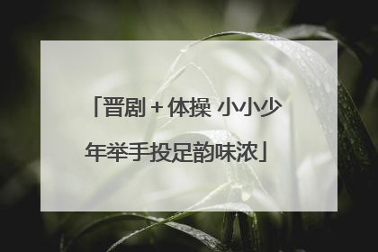 晋剧＋体操 小小少年举手投足韵味浓