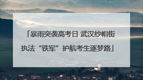 暴雨突袭高考日 武汉纱帽街执法“铁军”护航考生逐梦路