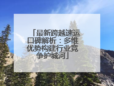最新跨越速运口碑解析：多维优势构建行业竞争护城河