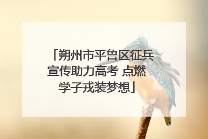朔州市平鲁区征兵宣传助力高考 点燃学子戎装梦想