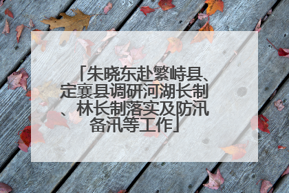 朱晓东赴繁峙县、定襄县调研河湖长制、林长制落实及防汛备汛等工作