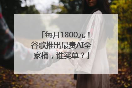 每月1800元！谷歌推出最贵AI全家桶，谁买单？