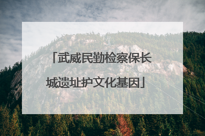 武威民勤检察保长城遗址护文化基因