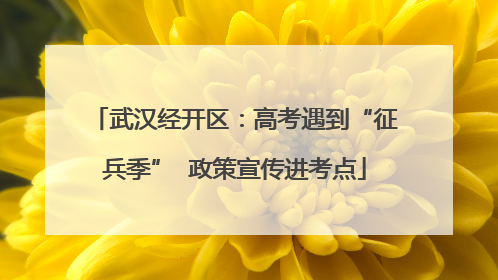 武汉经开区：高考遇到“征兵季”  政策宣传进考点
