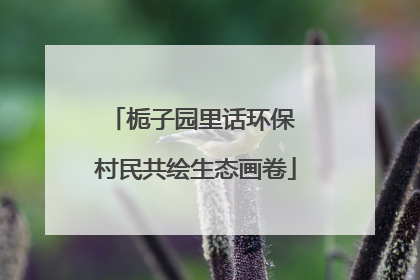 栀子园里话环保 村民共绘生态画卷