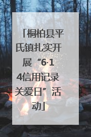桐柏县平氏镇扎实开展“6·14信用记录关爱日”活动