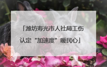 潍坊寿光市人社局工伤认定“加速度”暖民心