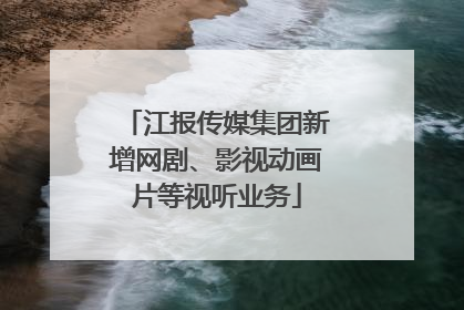 江报传媒集团新增网剧、影视动画片等视听业务