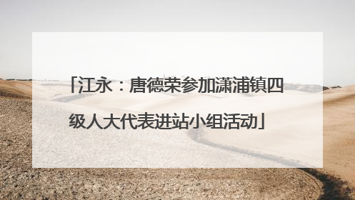 江永：唐德荣参加潇浦镇四级人大代表进站小组活动