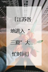 江苏各地进入“三夏”大忙时间