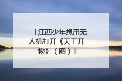 江西少年想用无人机打开《天工开物》（图）