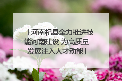 河南杞县全力推进技能河南建设 为高质量发展注入人才动能