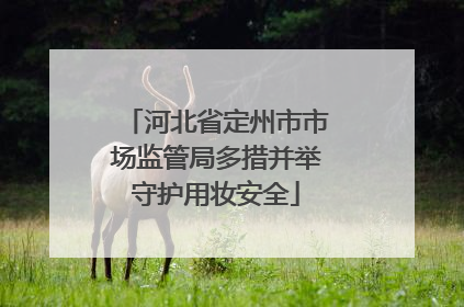 河北省定州市市场监管局多措并举守护用妆安全