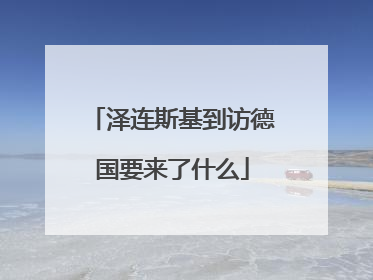 泽连斯基到访德国要来了什么