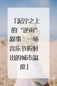 泥泞之上的“逆雨”叙事：一场音乐节折射出的城市温度