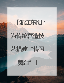 浙江东阳：为传统营造技艺搭建“传习舞台”