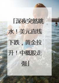 深夜突然跳水！美元直线下跌，黄金拉升！中概股走强