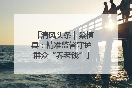 清风头条｜桑植县：精准监督守护群众“养老钱”